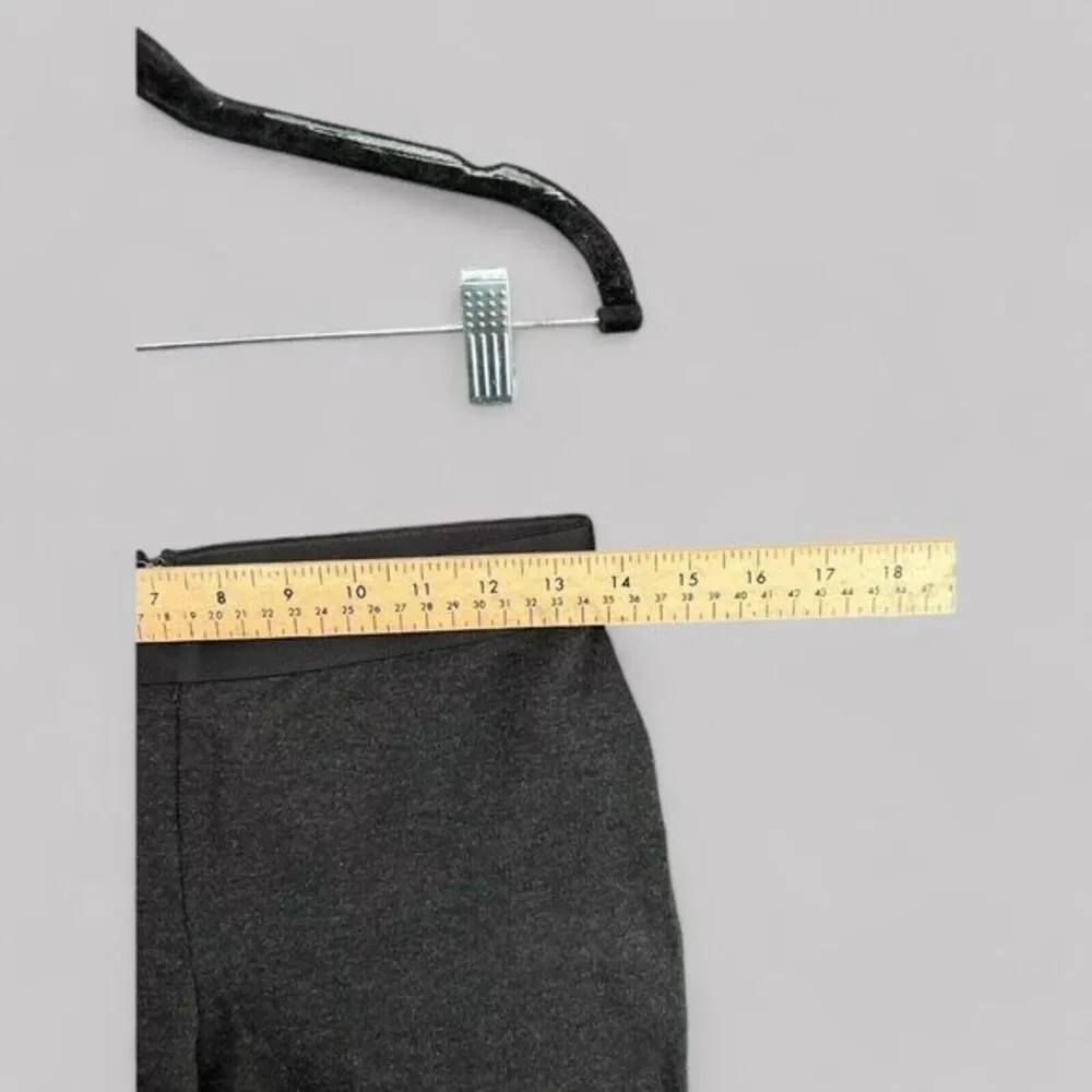 J. Crew Pants Womens Sz 4 Gray Ponte Legging‎ Pixie Ponte Exposed Zip Back 31090